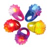 NOVELTY PLACE Flashing LED Bumpy Jelly Ring, Glow in Dark