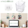 Clear Adhesive Wall Storage Bins, Large 4 Pack Cabinet Door
