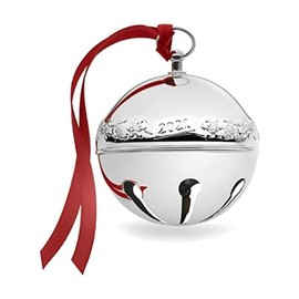 Wallace 51st Edition 2021 Silver Plated Sleigh Bell Ornament, Silver for Christmas
