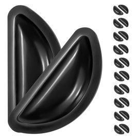 Nose Pads for Glasses with Air Chamber, Super Sticky Anti Slip Eyeglass Nose Pads, Soft Silicone Adhesive Glasses Nose Pad for Plastic Frames (10 Black Pairs)