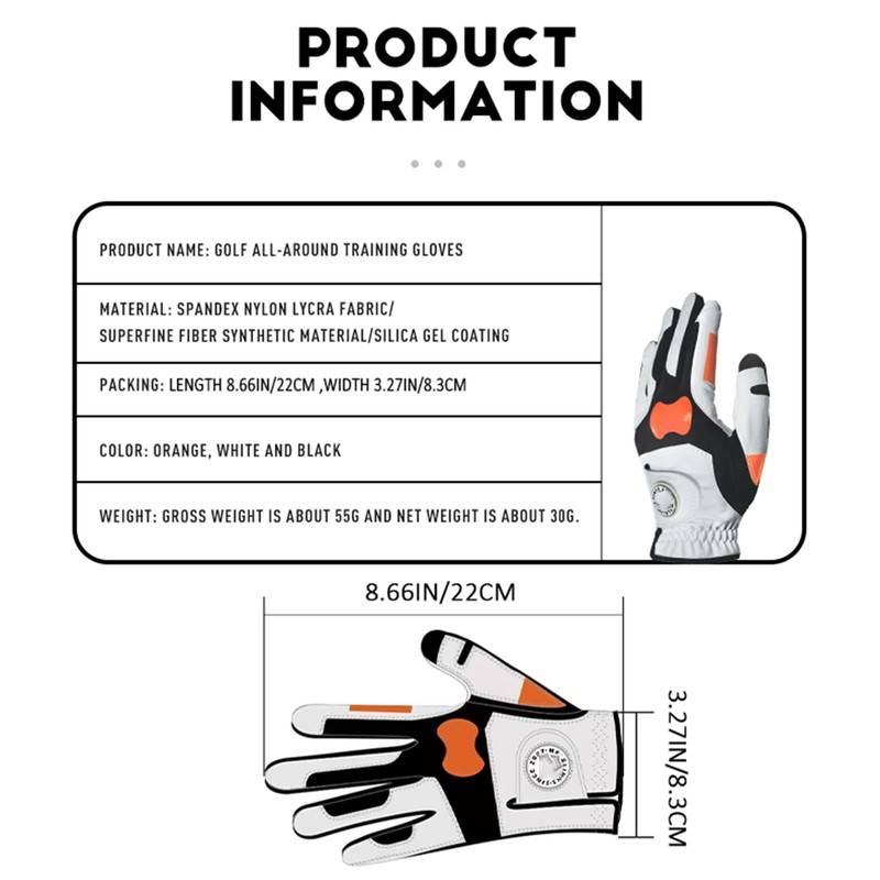 HPLSZCN Men's Golf Gloves Left Handed Golfer Breathable Comfotable Fit