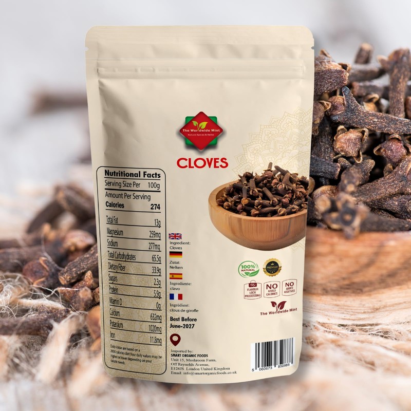 Whole Cloves 200g – Premium Aromatic Dried Clove Spice, Whole