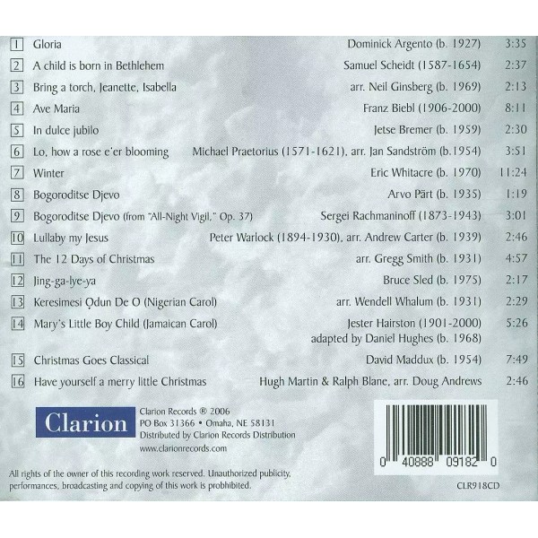 THE CHORAL PROJECT WINTER NEW CD