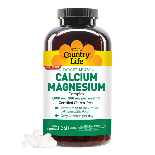 Country Life Country Life Target-Mins Calcium Magnesium Supplement for Bone