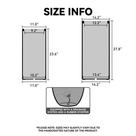 Kante 23.6 Inch Tall Concrete Planter, Large Round Cylindrical Plant Containers with Drainage Hole, Suitable for Indoor Outdoor Plants, Home Decor, Black