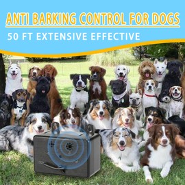 Dog STOP Bark Silencer Anti Barking Device Ultrasonic Dog Barking Deterrent Bark Box Indoor Outdoor Neighbors 50 Ft 3 Modes Dog Barking Behavior Training Safe Silencer Dog Barking Control Device