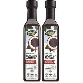 Heaven & Earth Organic Coconut Aminos, 8.4 oz (2 Pack) | Soy Free | Paleo Friendly | Low Sodium | Soy Sauce Replacement | Kosher (Including Passover)