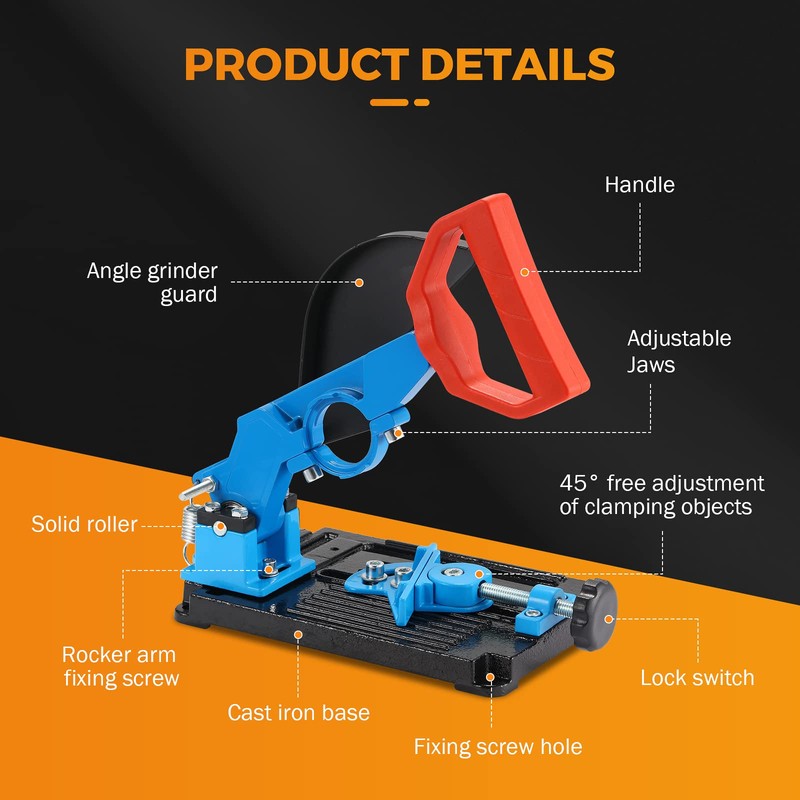 BEAMNOVA Upgraded Angle Grinder Stand,Angle Grinder Fixed Holder Conversion Cutting