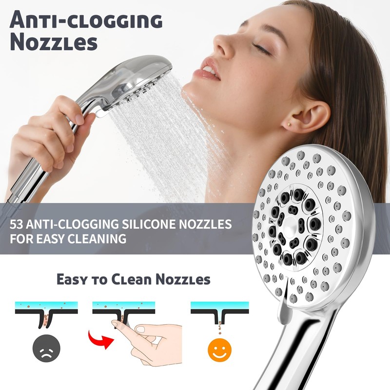 Cosuro High Pressure Shower Head with Powerful Shower Spray &