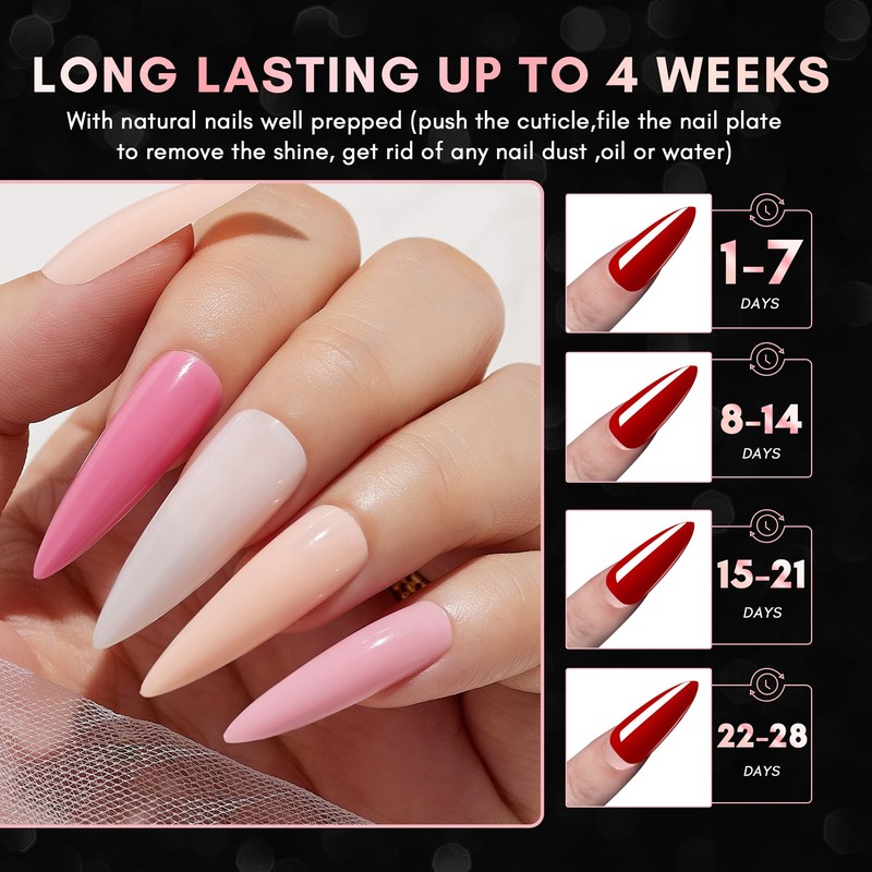 Makartt 500pcs Long Stiletto Nail Tips Full Cover False Nails