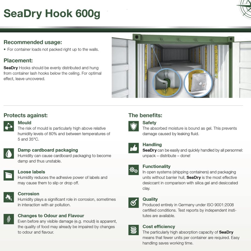 Britwrap SeaDry Antihumidity Dessicant. Large Volume Moisture Absorber and Dehumidifier