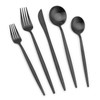Matte Black Silverware Set, Vanys 20 Piece Stainless Steel Cutlery