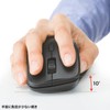 Sanwa Supply MA-BBS523BK Silent Bluetooth Mouse (with Side Wheel, 5
