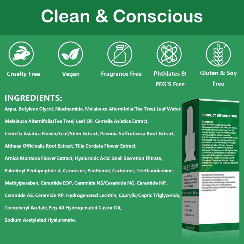 3 Pack 5% Niacinamide Serum with 4% Tea Tree Extracts