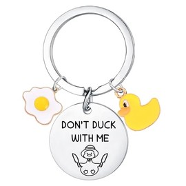 Ghloyza Duck Keyring Funny Gifts For Women Men Duck Lovers Gift Duck Gifts For Women Men Cute Duck Present Birthday Gifts Funny Friendship Gifts for Best Friend Keyring