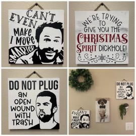 Handmade It’s Always Sunny in Philadelphia Dee Very Sunny Christmas Quote Sign Comedy