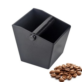 Knock Container for Portafilter, Espresso Knock Box Espresso for Coffee Grounds with Removable Noise-Absorbing Impact Bar, Coffee Grounds Tee Container for Coffee Accessories