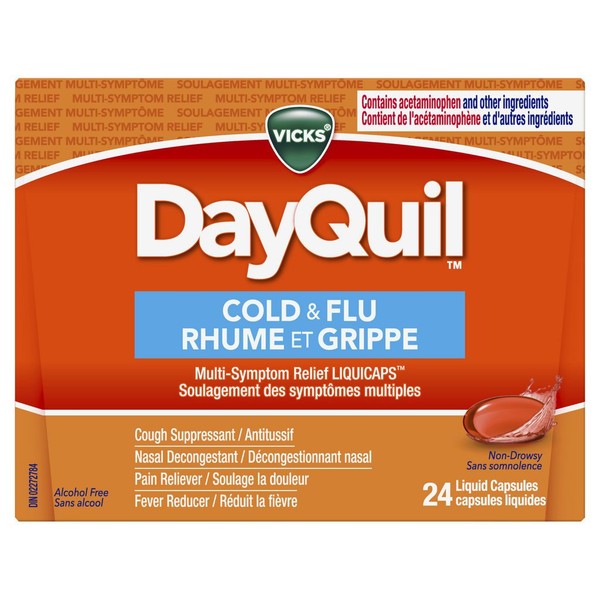 Vicks DAYQUIL COLD & FLU LIQUICAPS, 24CP