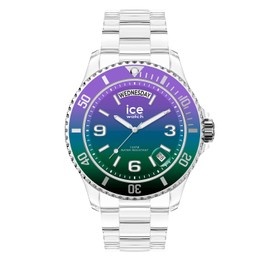 ICE-WATCH - Ice Clear Sunset – Multicoloured Women's Watch with Plastic Strap, Green, Purple, Bracelet