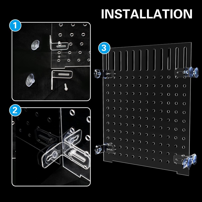 Acrylic Fish Tank Divider Aquarium Divider with 8 Suction Cups