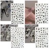8 sheets/640 Nail Art Decorative Stickers with Various Aurora Butterfly,