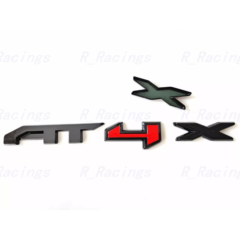 Auto Front Grill Gloss Black Red AT4X OVERLAY Emblem 2023+