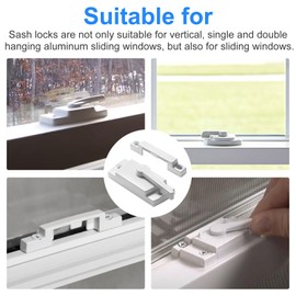 Window Sash Locks F 2554 Replacement for Prime-Line F 2554 White Window Sash Lock(2PCS)