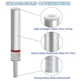 3/4" Boat Seat Pin Post Boat Seat Pedestal Base Post for Mounting,3/4 inch Marine Grade Aluminum Lock-in Pedestal Extension Pin Pole for Pontoon Fishing Bass,Non-Threaded