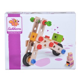 Eichhorn - Constructor scooter, versatile wooden toy, 65 pieces, 4 different models, 100% FSC certified beech wood, climate-neutral, manufactured from 3 years.