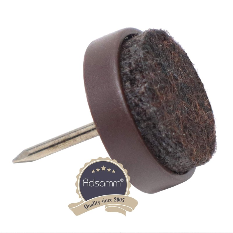 Felt Glider - Felt Pad with Pin/Nail - Brown or