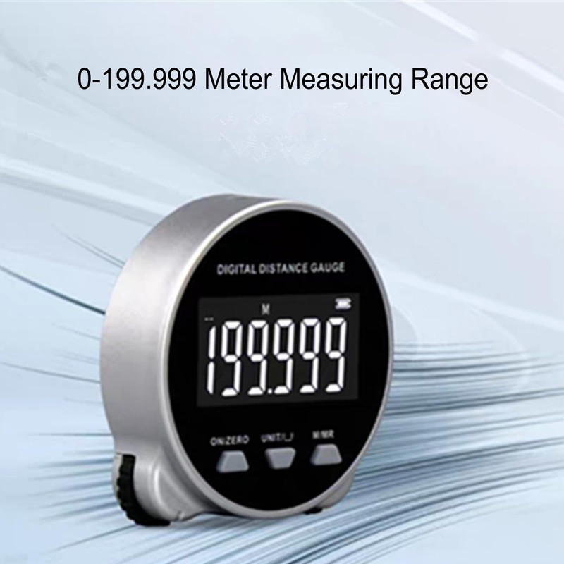 Digital Tape Measure, 656.2ft Long Distance Electronic Rolling Ruler LCD