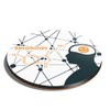 1 x Round Coaster - Serotonin Hormone Joy Cork Backed