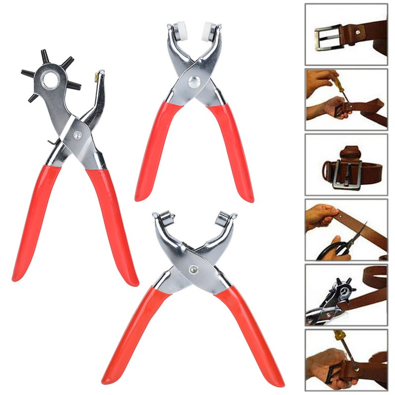 Multifunctional Belt Puncher Leather Hole Punch Pliers Eyelet Plier Grommet