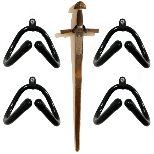 4 Pack Mini Adjustable Sword Wall Mount Hook Display Hanger