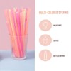 100 Counts Mixed Solid Color Plastic Bendy Straw for Drinking,