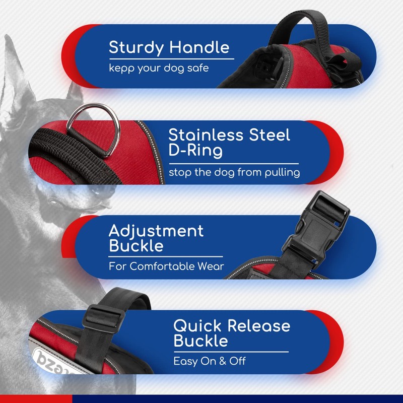 Dog Vest Harness, Nobleza Reflective No Pull Dog Harness with