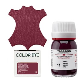 Tarrago Leather Dye Kit with Deglazer and Applicator - Restore & Recolor Shoes, Boots, Purses, Wallets, Jackets, and Furniture - Rich Pigment - 25mL - Bordeaux #11