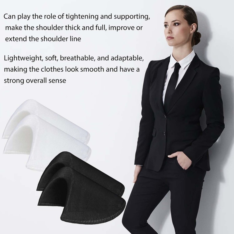 Sew-in Shoulder Pads Thickness 2.5cm, 2 Pair Breathable Sponge Pads