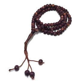 Muslim Tasbih 99 Rosay Beads AMN-184 Islam Prayer dhikr Misbaha with Allah Muhammad Names Engraved on Islamic Religion Eid Ramadan Gift (Mahogany)