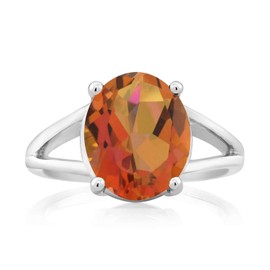 Gem Stone King 3.00-7.00 Cttw Gemstone Birthstone Solitaire Ring | 925 Sterling Silver | Oval 12X10MM | Wedding Engagement Anniversary Promise Ring For Women | Available In Size 5,6,7,8,9