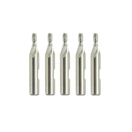 Shars 5 PCS 1/8" x 3/8" HSS 2 Flute Single End Center Cut End Mill Set, 3/8" Flute Length 404-6001-5 ^
