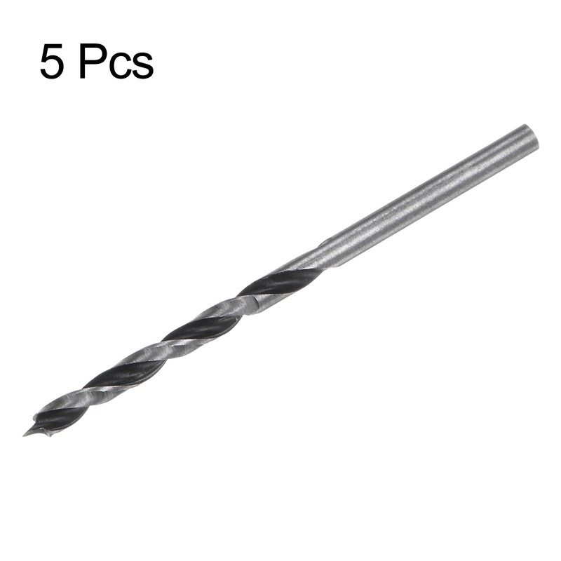 sourcing map 5pcs Brad Point Drill Bits 3mm Precise Cutting