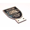 Falon BRONZE SOLID DIE-CAST "LAND ROVER OWNERS CLUB SCOTTISH" BADGE