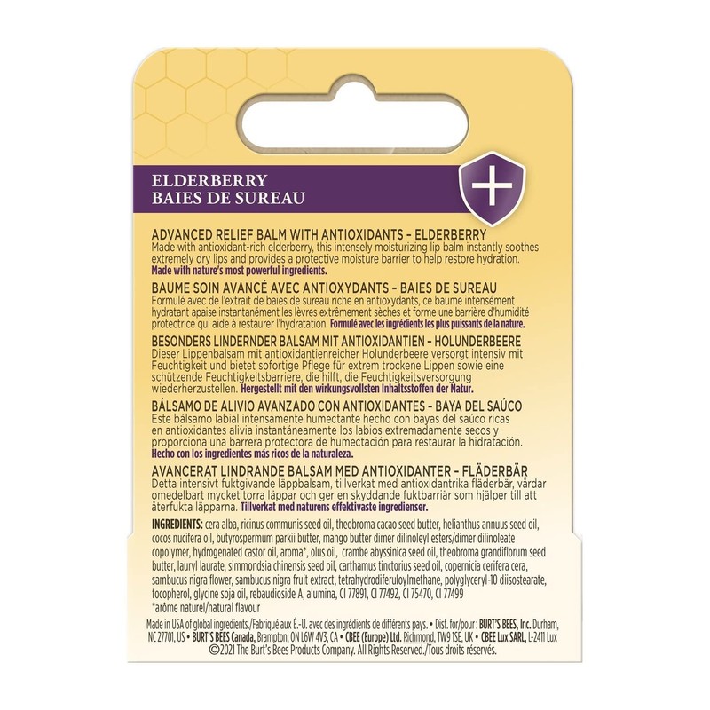 Burt's Bees 100% Natural Origin Advanced Relief Lip Balm with