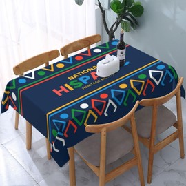MAICICO National Hispanic Heritage Month 2023 Tablecloth Washable Table Cloth for Rectangle Tables Decor for Kitchen Picnic 54"X72"