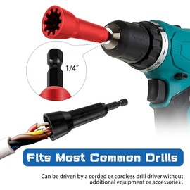 Red Wire Twister, Efficient Usability Twisting Tool, Lightweight Portable Drill Wire Stripper Twisting Wire Connector for Home Strippers