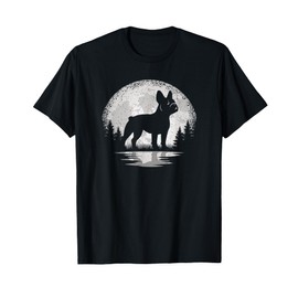 Frenchie Moon Vintage French Bulldog Lover Men Women Kids T-Shirt