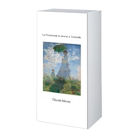 ND Mini Curtain Color Box Shelf Rack Monet Vermeer Klimt Gogh Walk, Woman with Parasol Girl with Pearl Earring Kissing Night Cafe Patio Famous Art Blindfold Cloth White Cover Vertical Curtain Tapestry