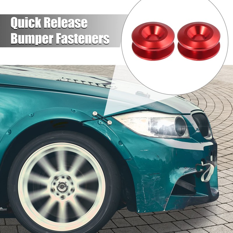 X AUTOHAUX 4 Set Oval Universal Bumper Quick Release Front