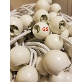 AJ 100pc 6" Ball Bungee Bungi Bungie Cord Tarp Tie Down Strap Canopy White NEW GS